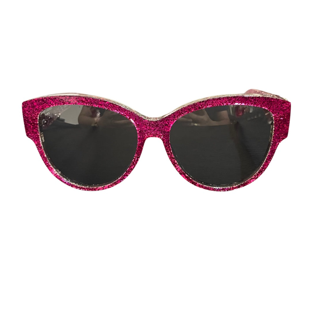 Saint Laurent Pink/Silver Glitter Monogram SL M3 Sunglasses