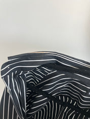 Balenciaga black and white striped shirt with logo on the back
