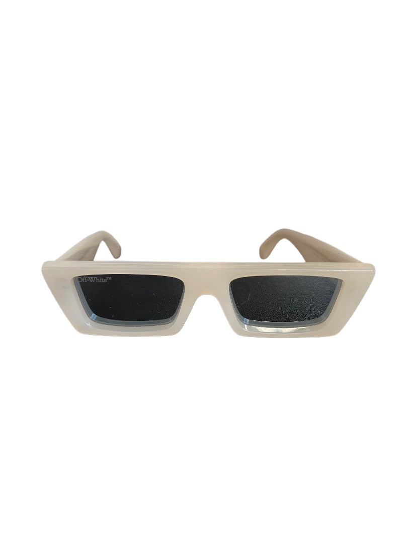 Off-white Cream Square Frame Sunglasses