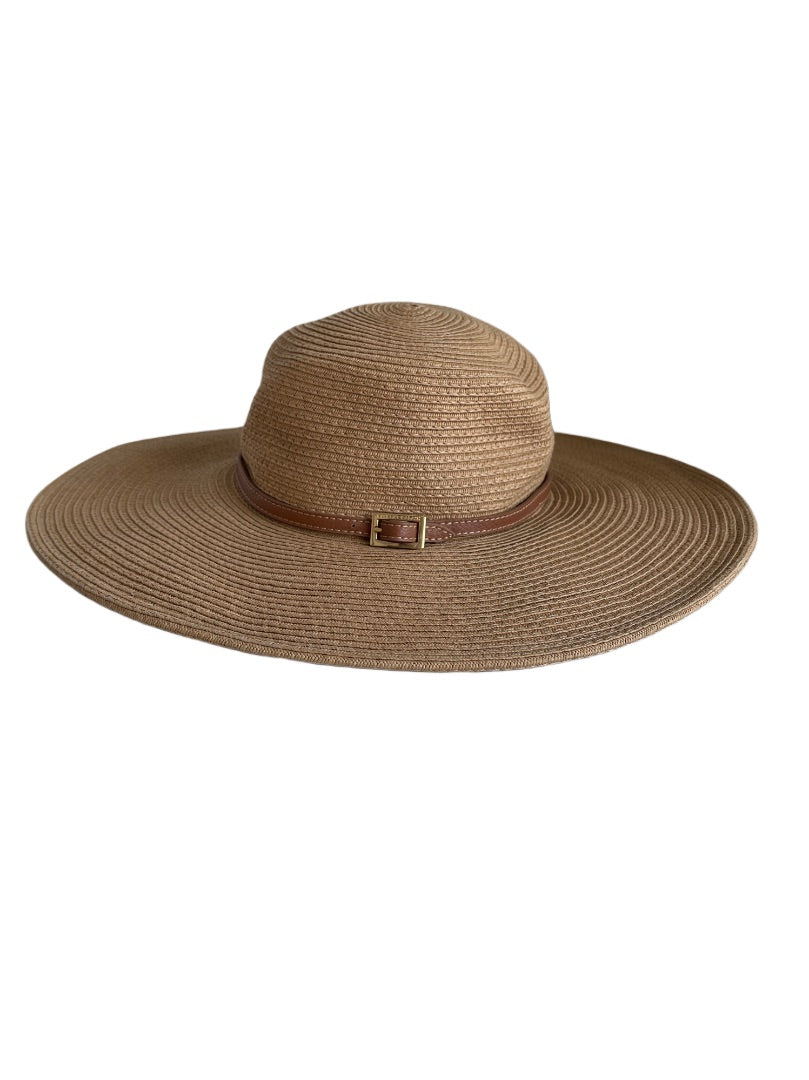 Mellisa Odabash Beige Raffia Sun Hat