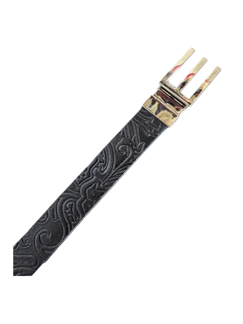 Etro Black Leather Belt