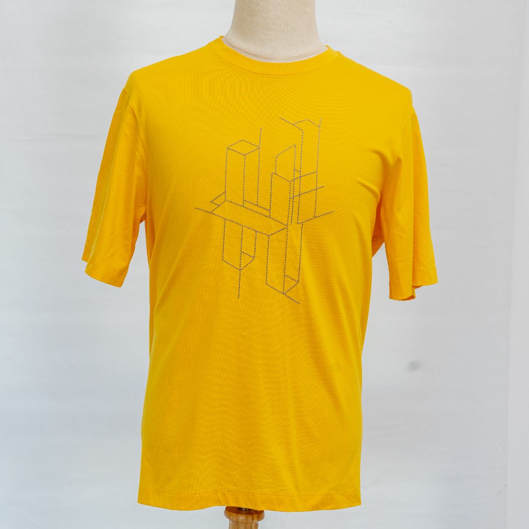 Hermès Yellow T Shirt with Stitch Detail