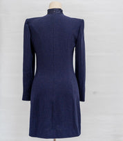 Givenchy navy blue wool mini dress