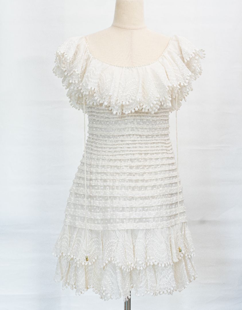 Zimmermann super eight off shoulder mini embroidered dress - BOPF | Business of Preloved Fashion Zimmermann super eight off shoulder mini embroidered dress - BOPF | Business of Preloved Fashion