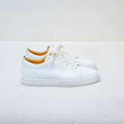 Christian Louboutin Rantulow white leather lace up sneakers, 42