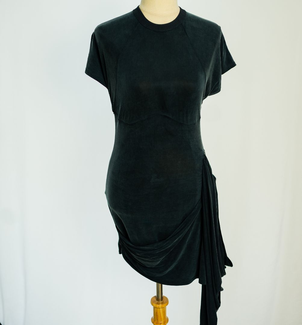 Jacquemus La robe Espelho draped grey dress