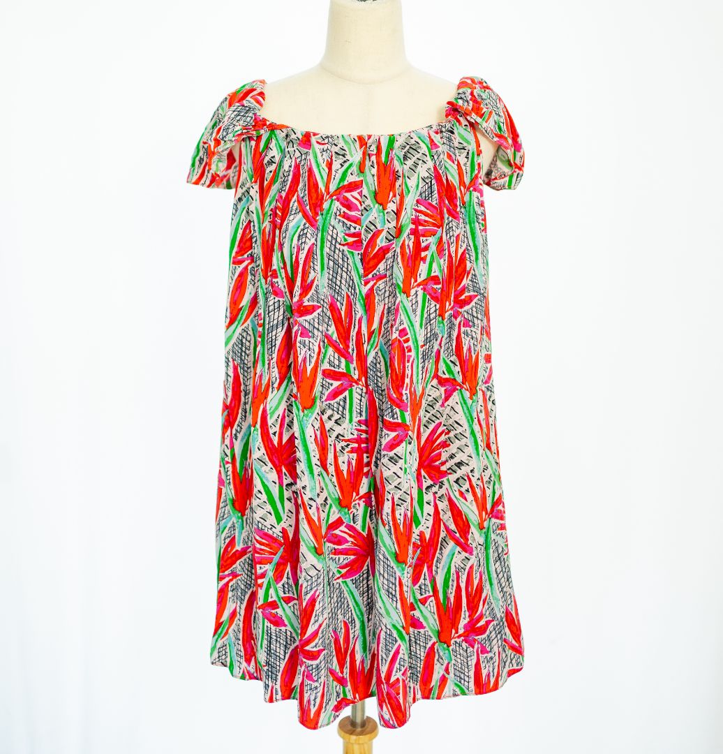 open lace back dress Kenzo Kids - Gathered Waist Dress - Red - Girl main image 0