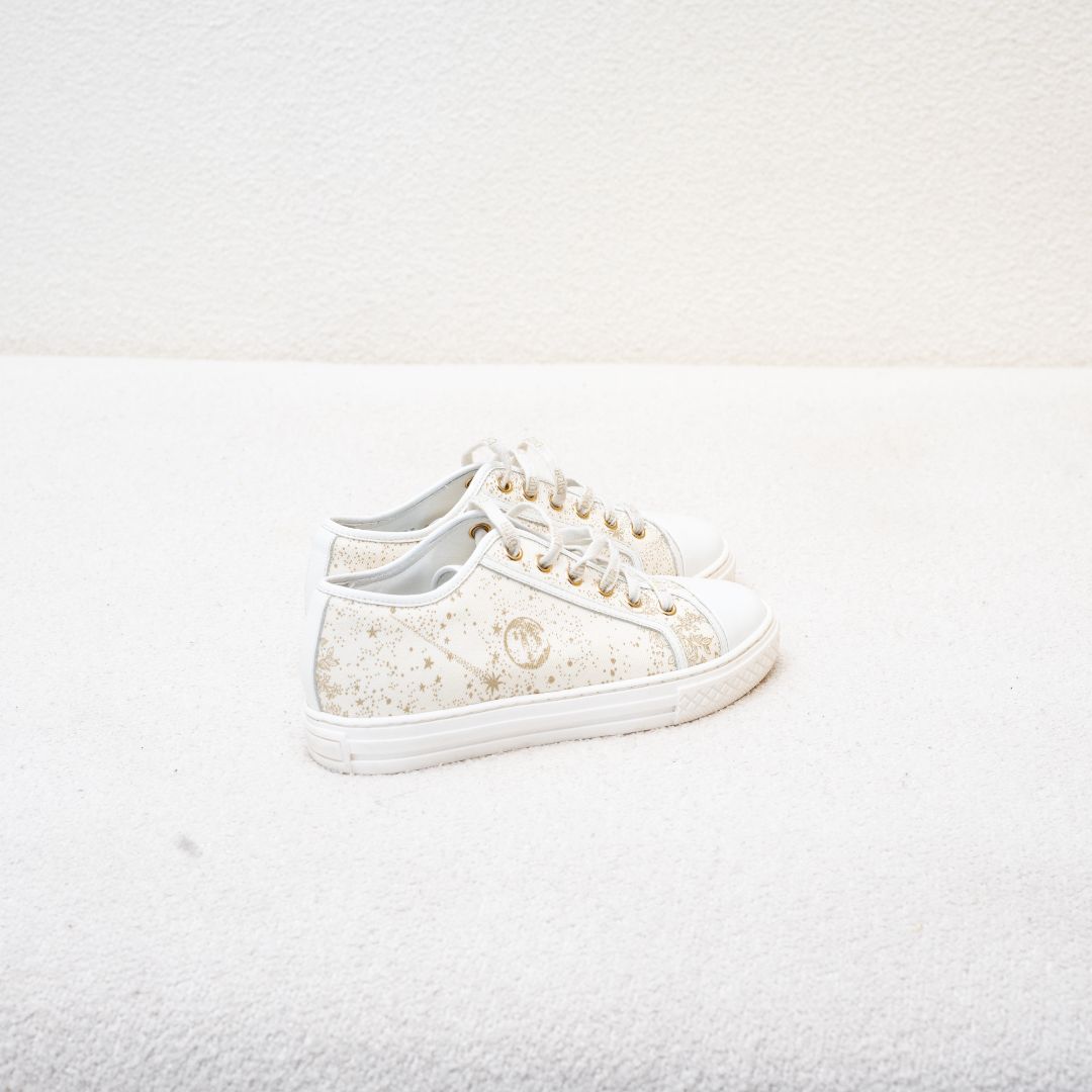 Dior low top canvas and gold sneakers, 32