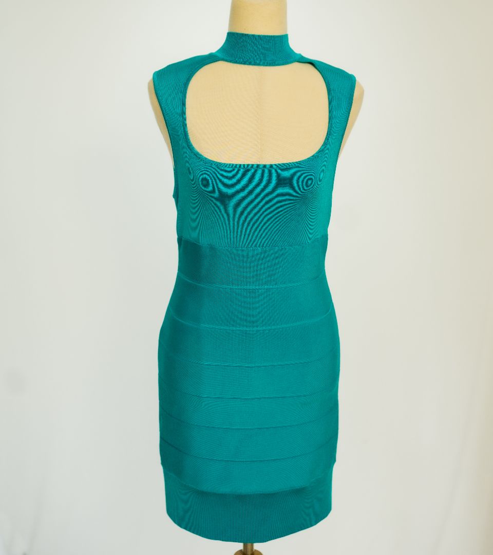 Herve Leger Blue Bandage Dress