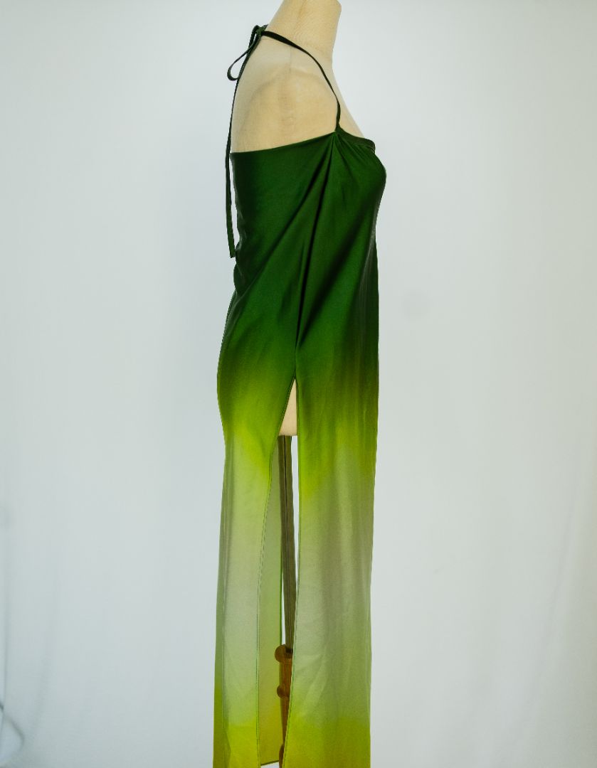 Rat & Boa Green/ Yellow Dress with Matching Sheer Shirt - BOPF | Business of Preloved Fashion Rat & Boa Green/ Yellow Dress with Matching Sheer Shirt - BOPF | Business of Preloved Fashion