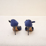 Manolo Blahnik Blue Fabric Shoes, 36.5