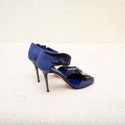 Manolo Blahnik Blue Fabric Shoes, 36.5