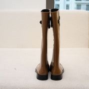 Fendi Brown Rubber Boots, 36