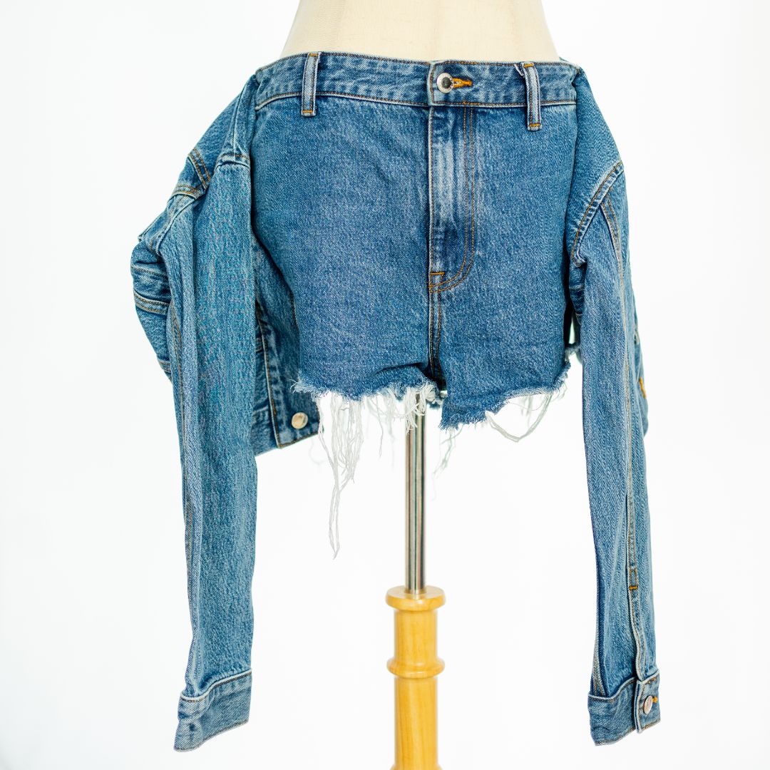 Alexander Wang Jacket Wrap Design Denim Shorts BOPF Business