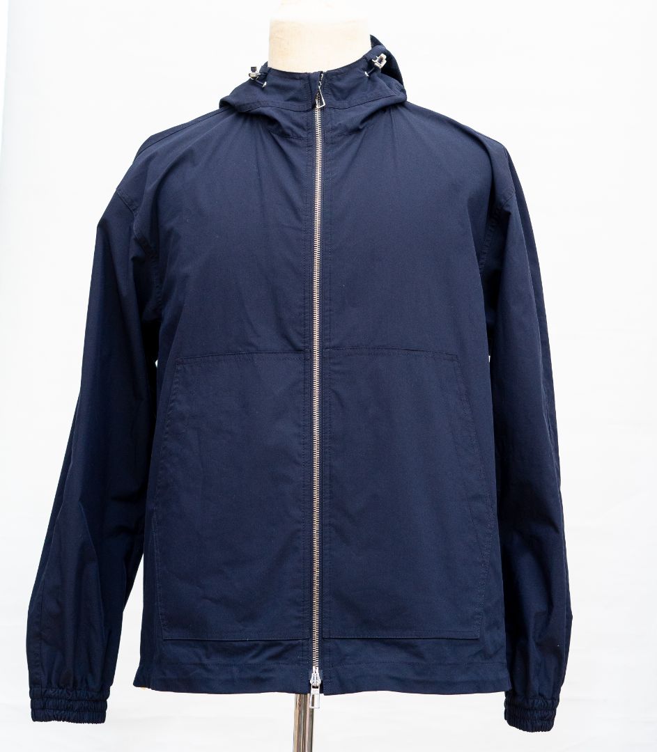 Loro Piana Navy Hooded Rain Jacket
