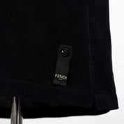 Fendi Black Shirt with Black Crystal Detail
