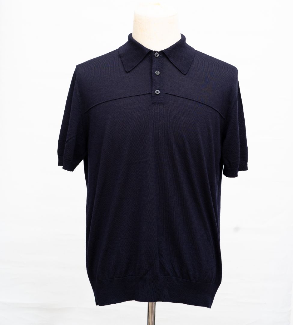 Prada Navy Wool Polo