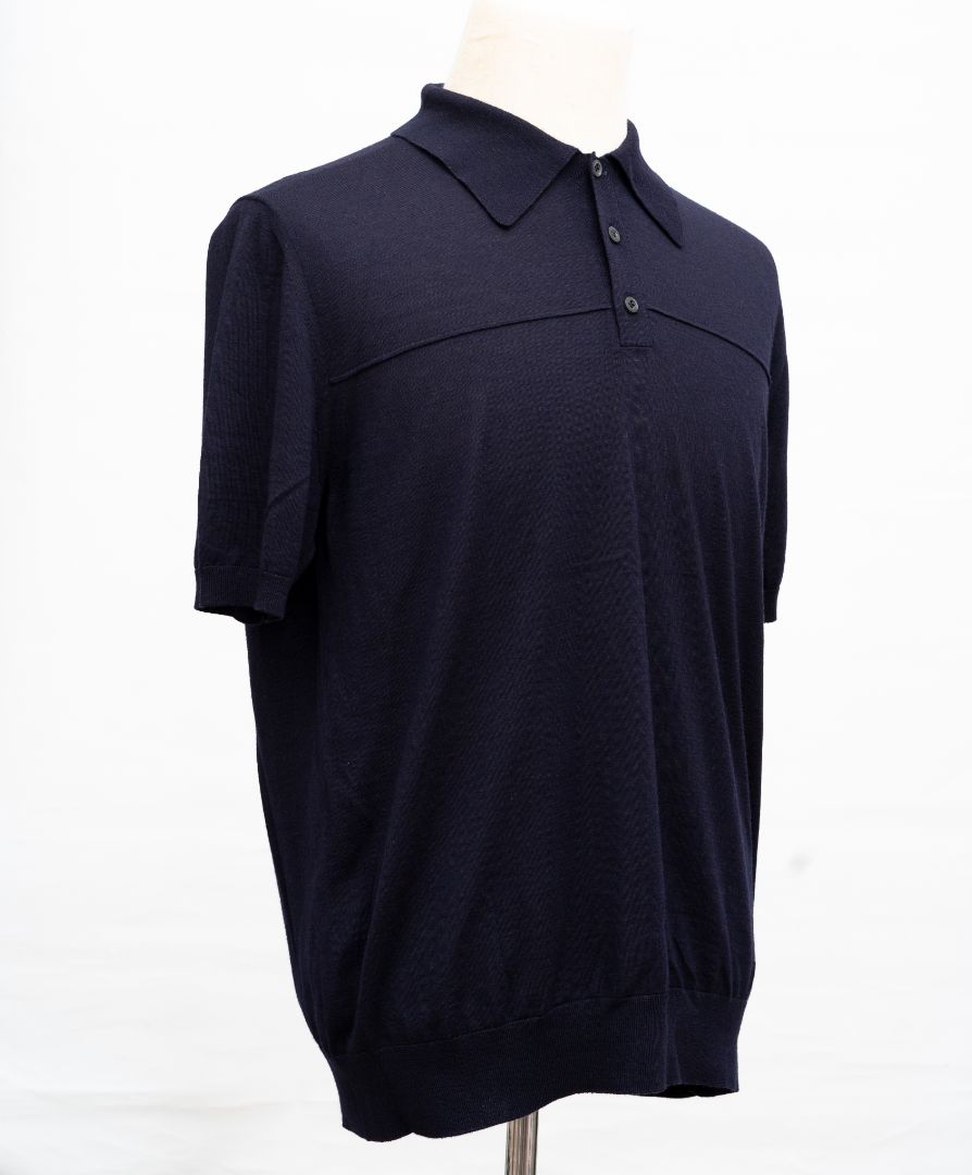 Prada Navy Wool Polo