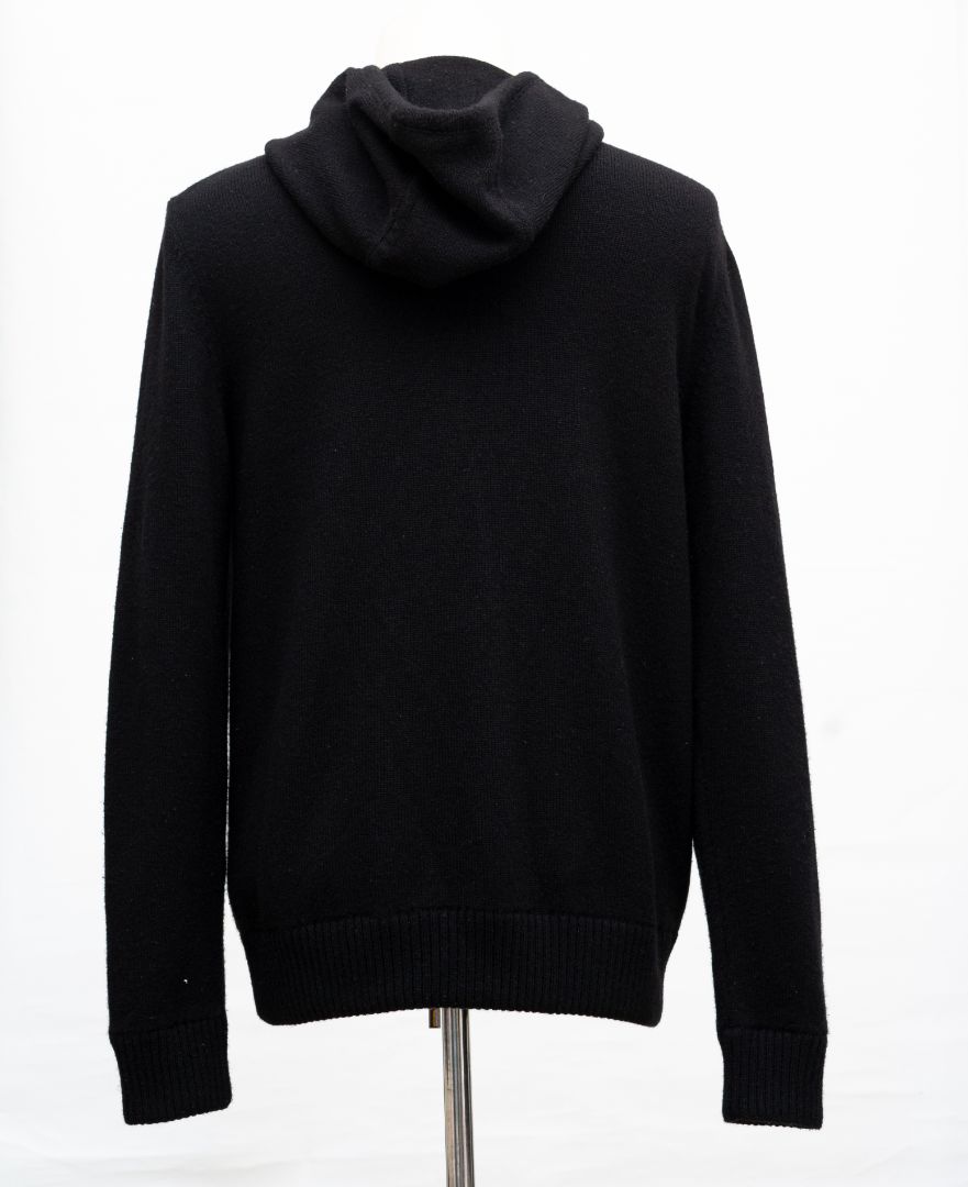 CD Icon' Hooded Sweatshirt with Zip Black Cashmere Jersey