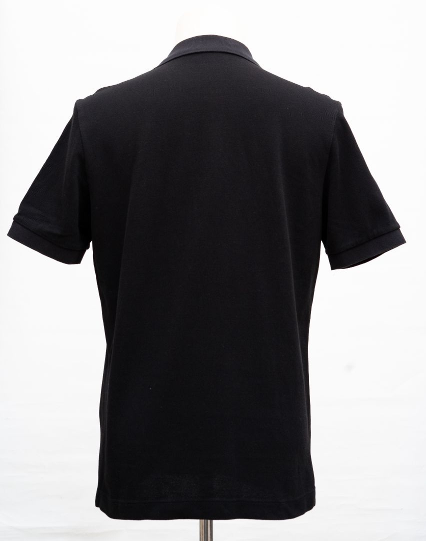 Dior black cotton CD embroidered men's polo shirt