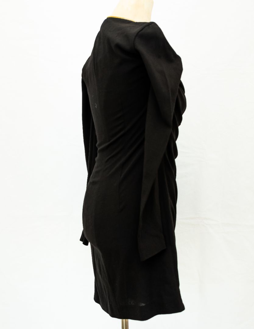 la perla black dress Slip Dress in black stretch tulle
