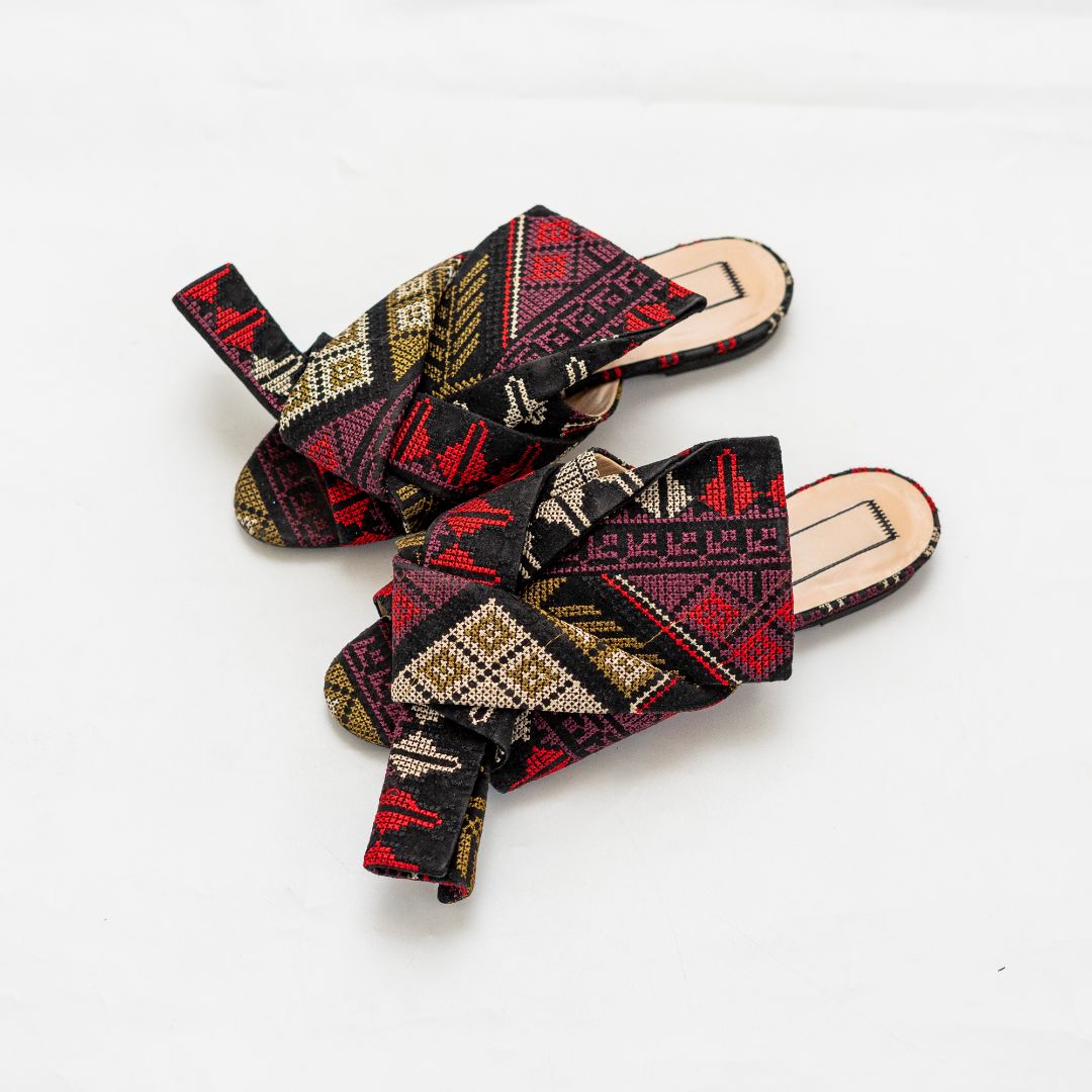 N°21 Woven Knot Flat Mules, 38