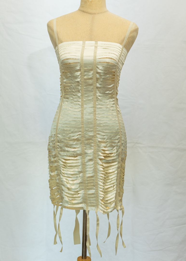 Givenchy S/S 2021 Eggshell White Grosgrain Ribbon Strap Mini Dress - BOPF |  Business of Preloved Fashion