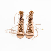 Aquazurra Beige Woven Leather Pumps, 37