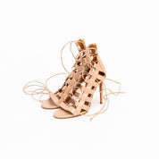 Aquazurra Beige Woven Leather Pumps, 37