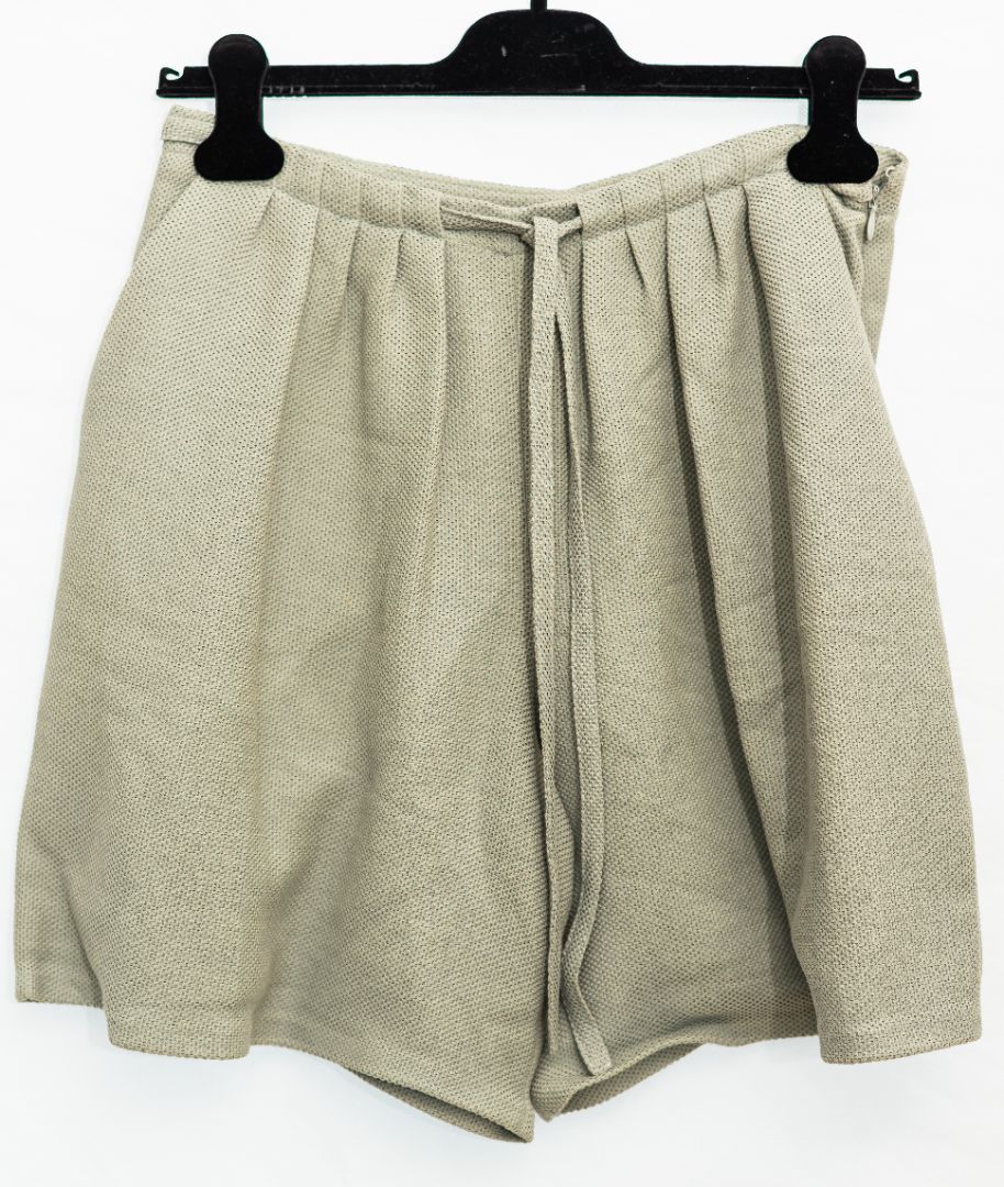 Giorgio Armani Grey pleated drawstrings shorts