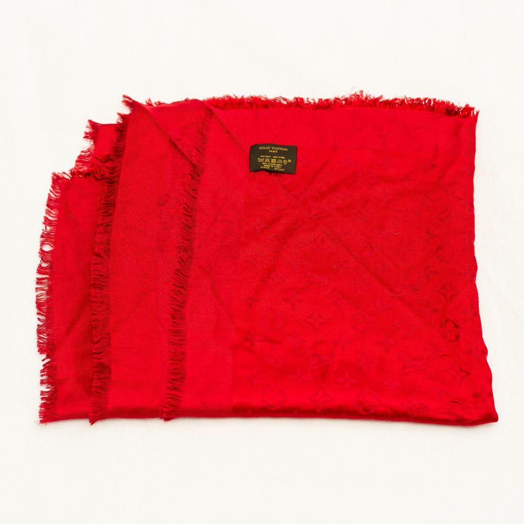 Louis Vuitton Red Monogram Shawl