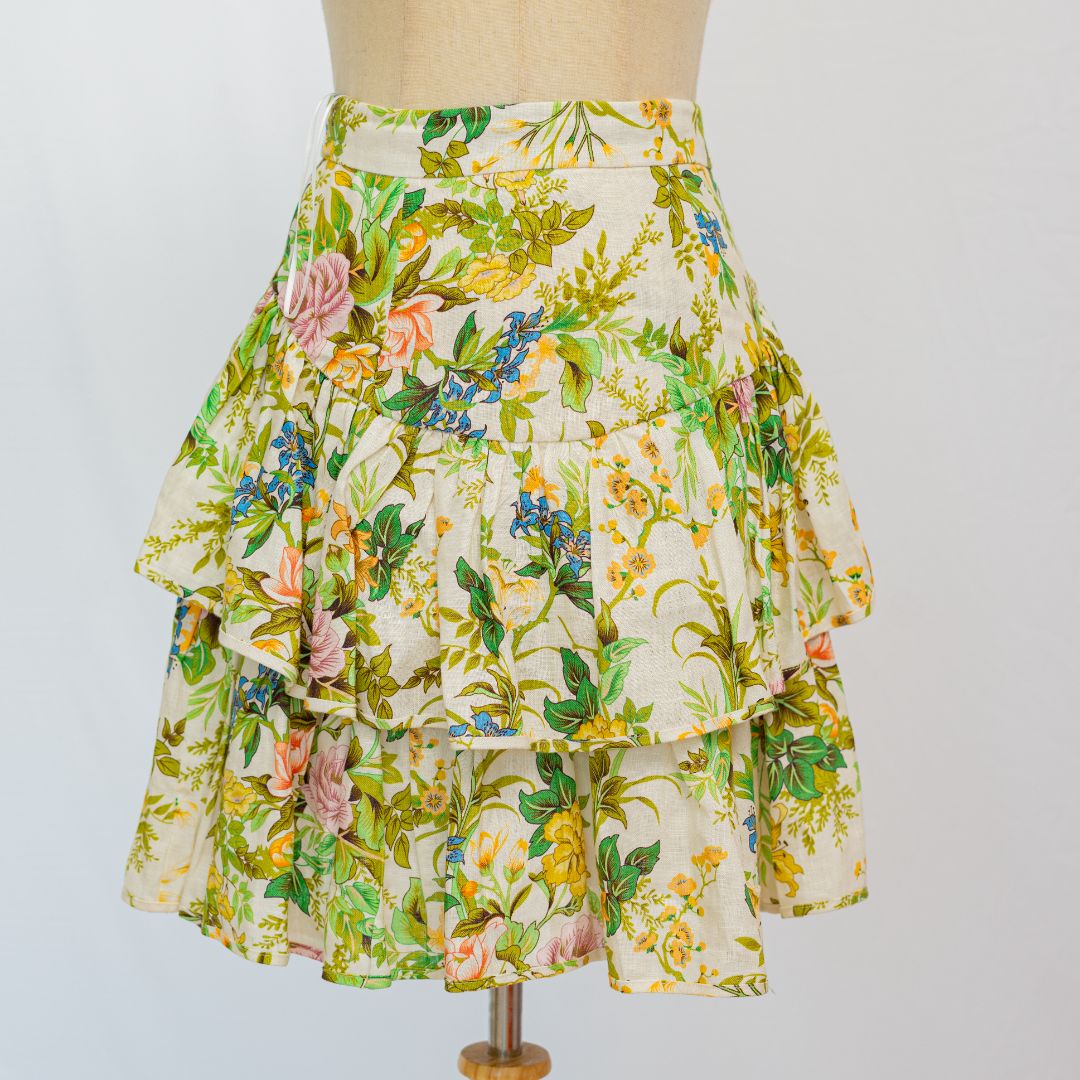 Alemais Floral-print Pleated Skirt