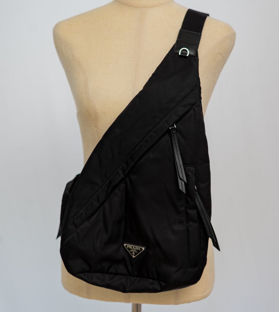 Prada Sling Backpack in Re Nylon Saffiano Leather BOPF Business of Preloved Fashion