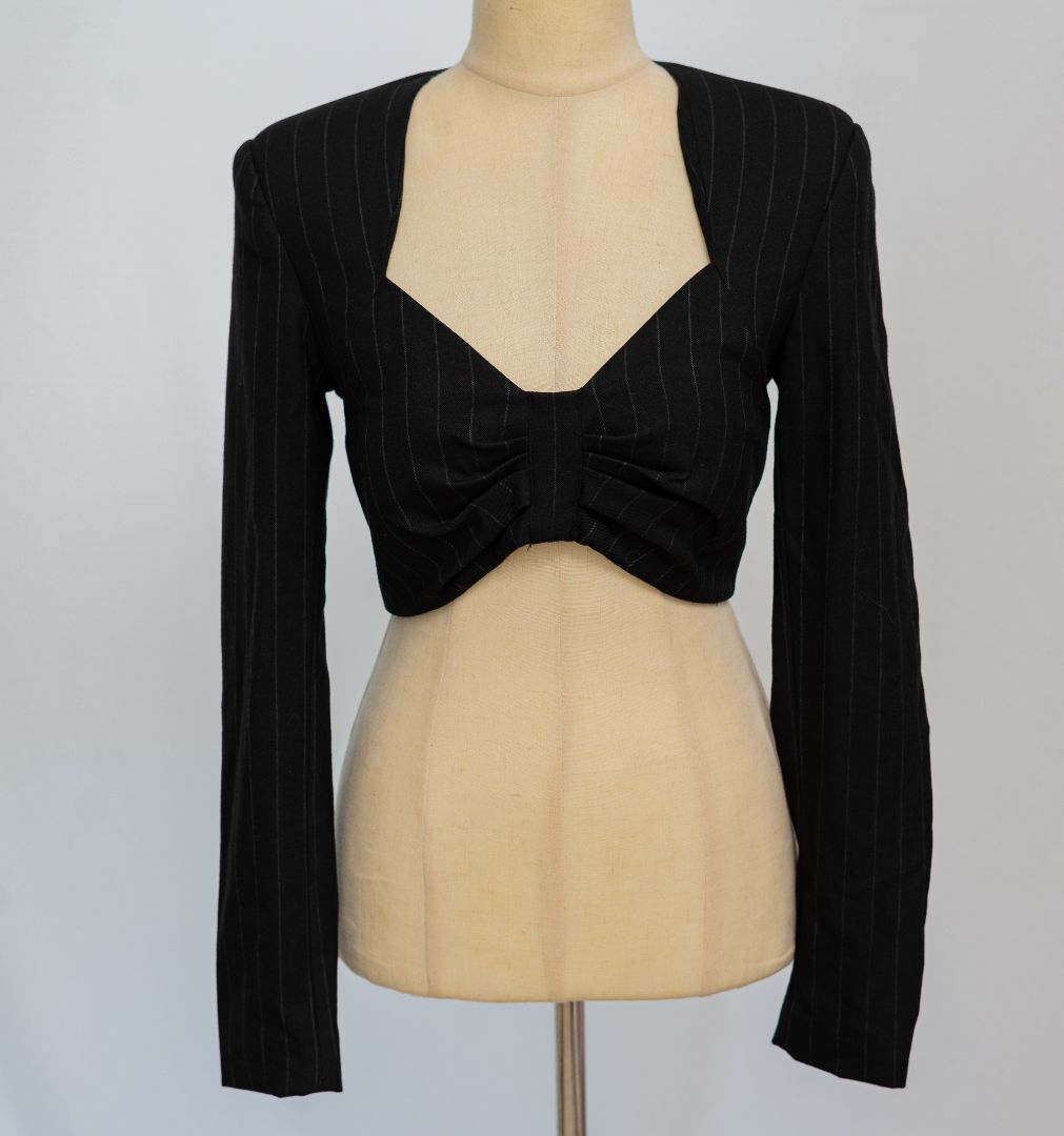 Ronny Kobo Janelle Wool-blend Top In Black