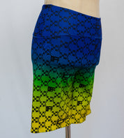 Off-white Arrows-print Biker Shorts In Green/ Blue