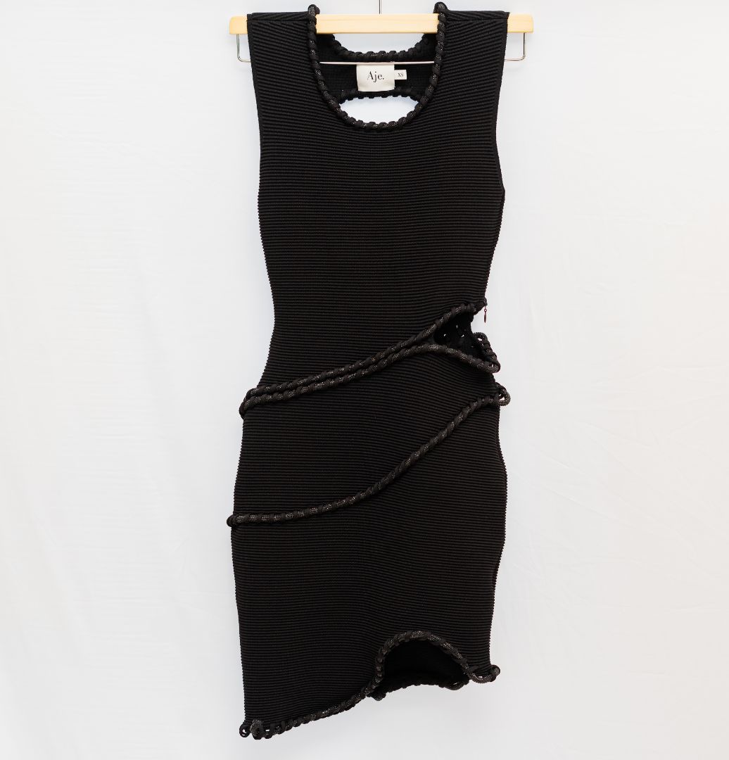 aje black cut out dress Aje