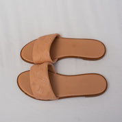 Louis Vuitton beige monogram puff slides, 39