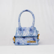 Jacquemus le chiquito mini bag in blue floral print