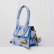 Jacquemus le chiquito mini bag in blue floral print