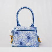 Jacquemus le chiquito mini bag in blue floral print