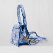 Jacquemus le chiquito mini bag in blue floral print