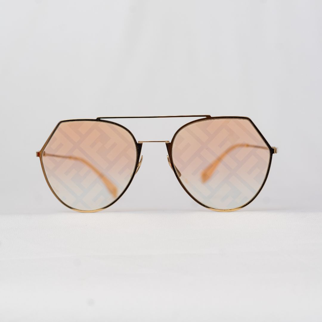 Fendi Pink Gradient FF 0194/S Geometric Sunglasses