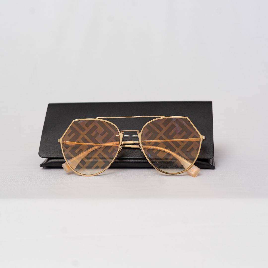 Fendi Pink Gradient FF 0194/S Geometric Sunglasses BOPF