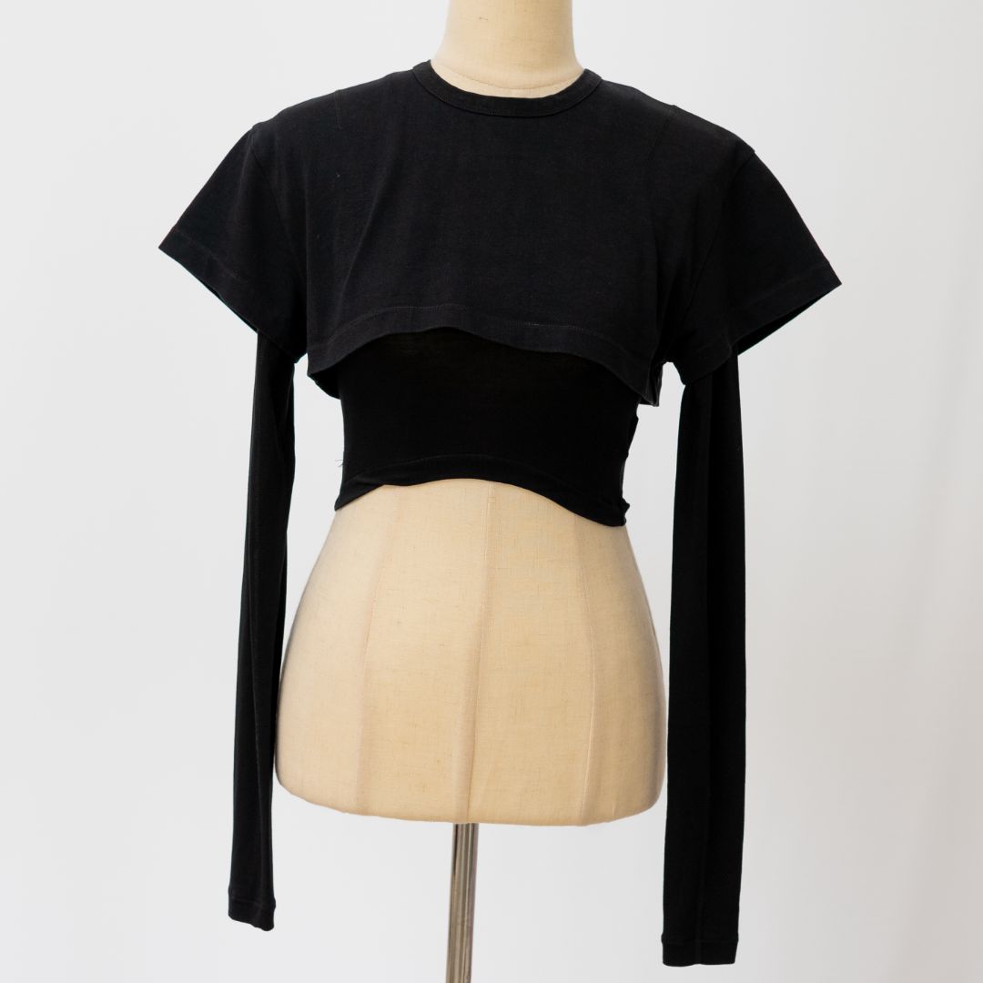 Jacquemus Black Crop Long Sleeve Top