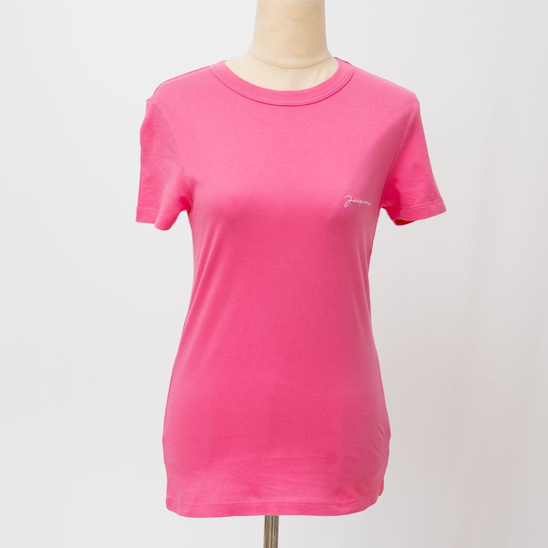 Jacquemus Pink T-shirt with Logo Embroidered BOPF Business of