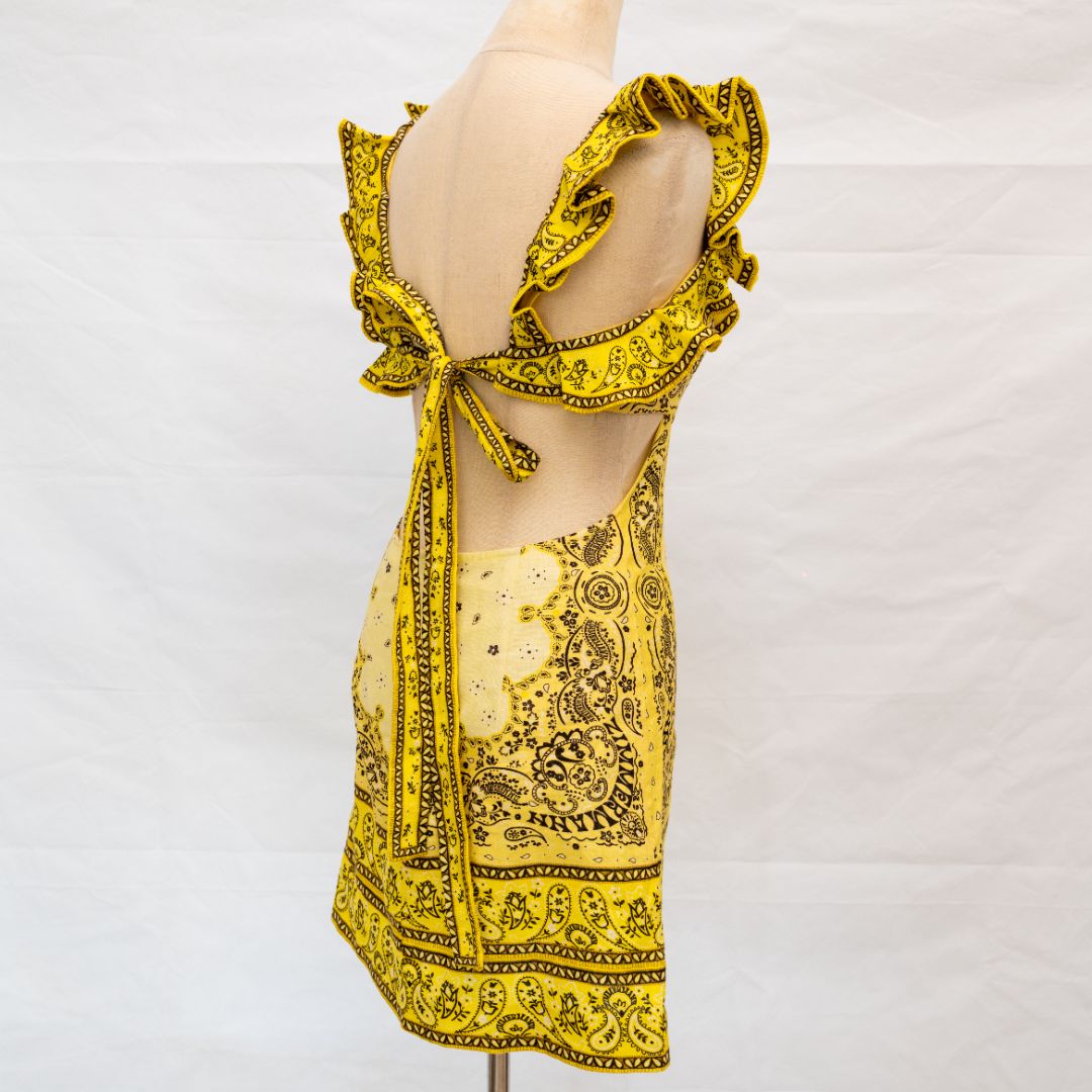 Zimmermann Yellow and Black Paisley Print Halter Dress - BOPF | Business of Preloved Fashion Zimmermann Yellow and Black Paisley Print Halter Dress - BOPF | Business of Preloved Fashion