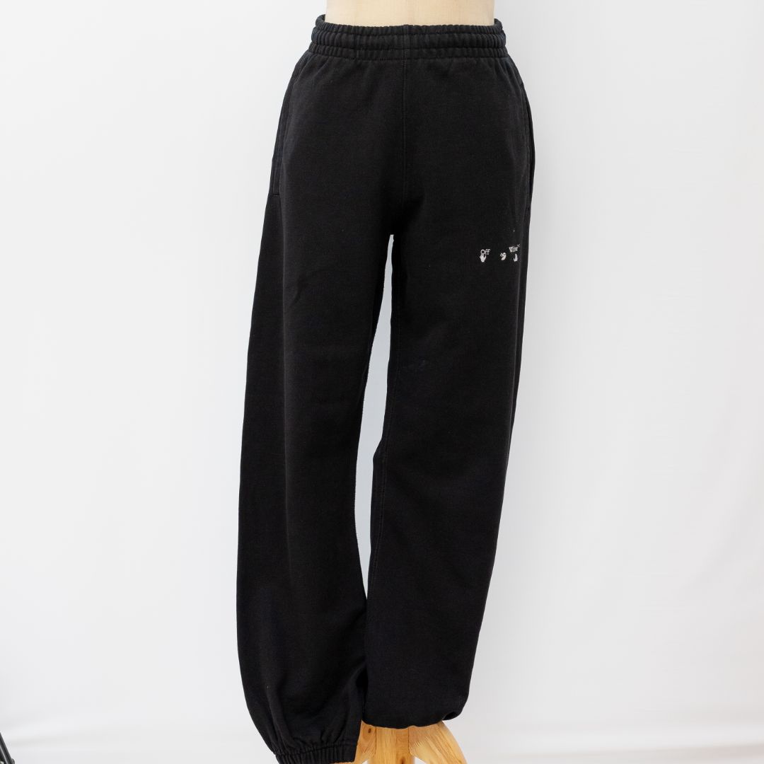 Off-white Black Sweatpants with Small Logo