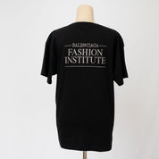 Balenciaga Black Fashion Institute T-shirt in Cotton Jersey