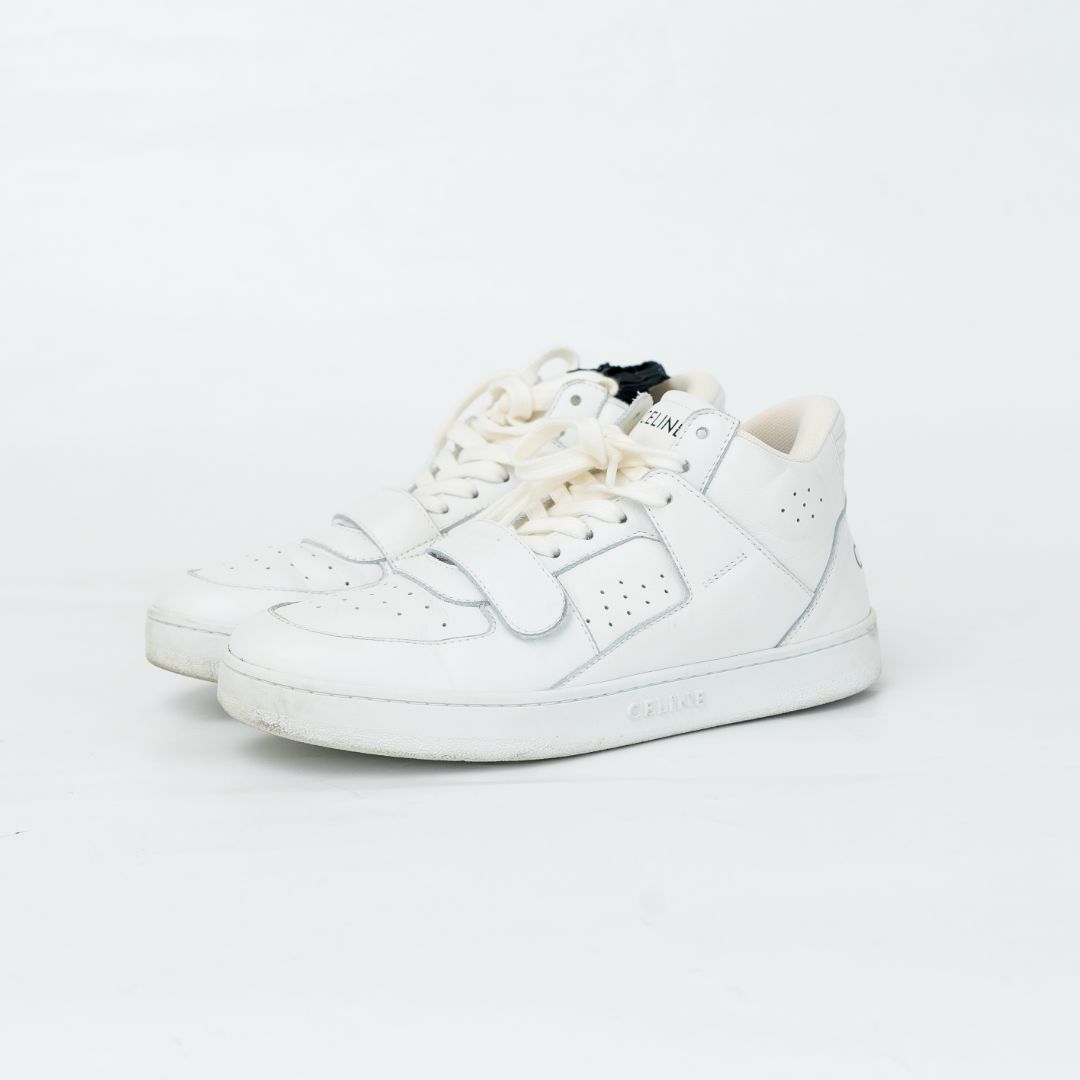 Celine CT-02 High Top Sneakers in White calf leather, 38