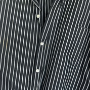 Balenciaga black and white striped shirt with logo on the back